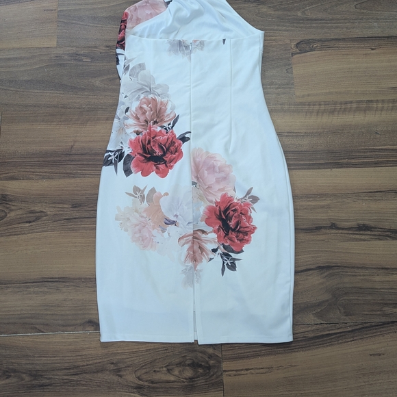 Le Chateau White Floral Backless Dress Large - Picture 6 of 6